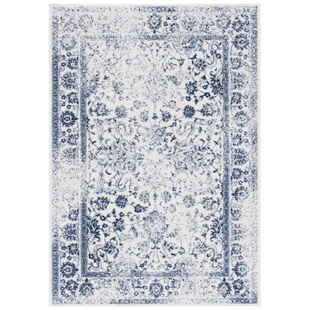 Safavieh 5 ft. 1 in. x 7 ft. 6 in. Traditional Adirondack Rectangle Rug Ivory & Navy ADR109M-5
